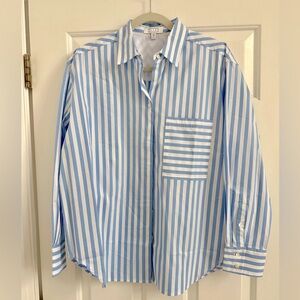 AYR Deep End Blue Stripe Button-up